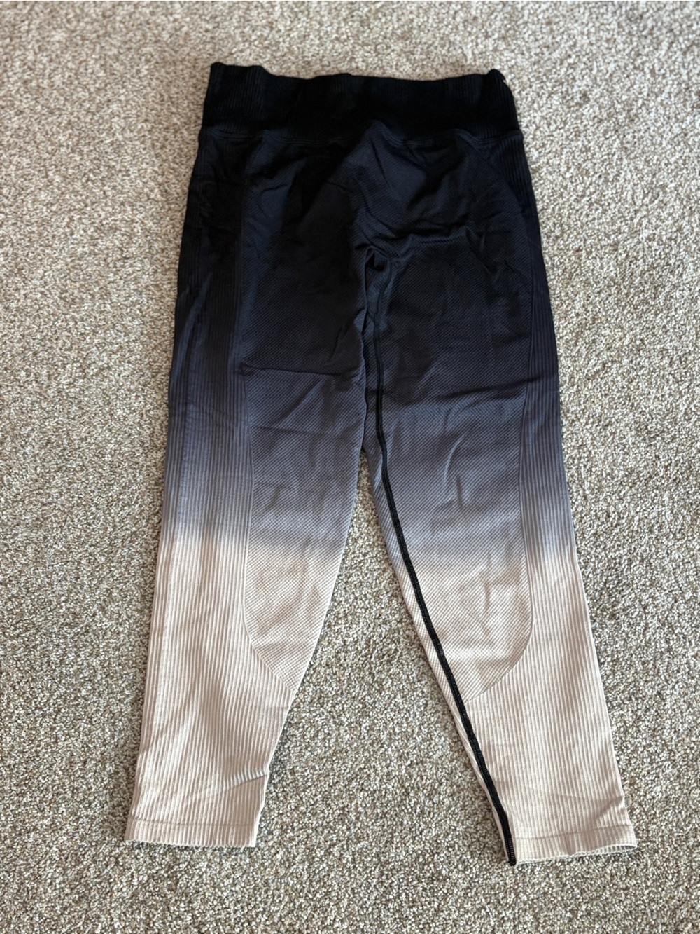 Pink active stretch seamless leggings New tie dye effect